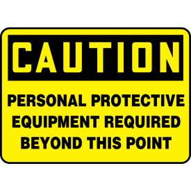 Accuform MPPA656VA Caution Sign Personal Protective Equipment Required... 14