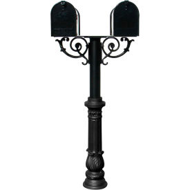 The Hanford Twin Post (With Support Brace) Ornate Base & E1 Economy Mailbox HPWS2-700-E1