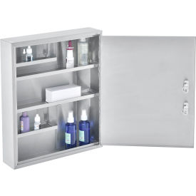 GoVets™ Stainless Steel Medical  Cabinet W/Double Key Locks 14