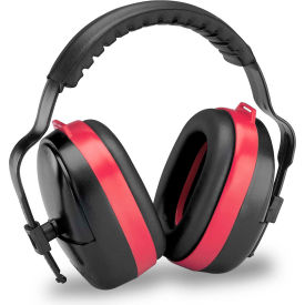 Elvex® MaxiMuff™ Multi-Position Earmuff Dielectric Over-The-Head NRR 28 dB Black/Red WELHB35