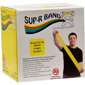 Sup-R Band® Latex Free Exercise Band Yellow 50 Yard Roll/Box 10-6321