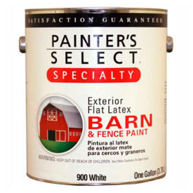 Painter's Select Latex Barn & Fence Paint Flat Finish White Gallon - 798447 798447