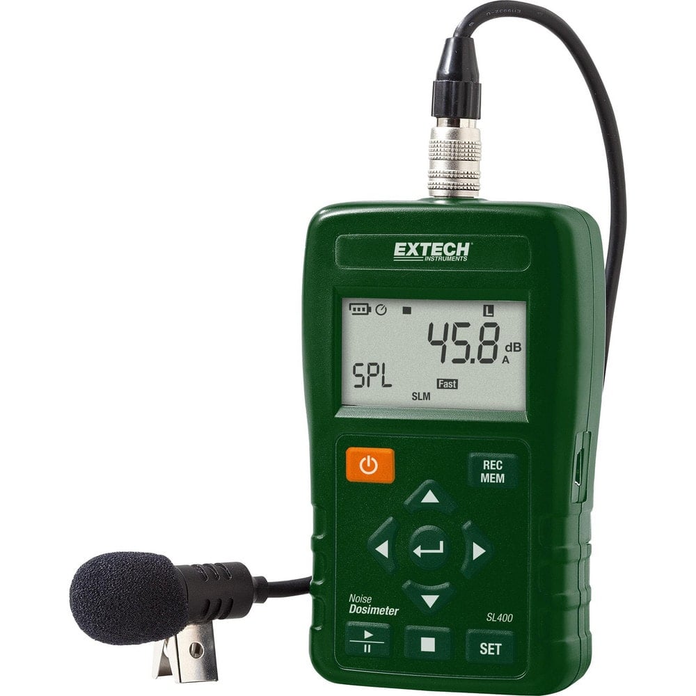 Sound Meters, Meter Type: Personal Noise Dosimeter , Maximum Decibel Rating: 140dB , Minimum Decibel Rating: 30 , Frequency Weighting: A, C & Z  MPN:SL400-NIST