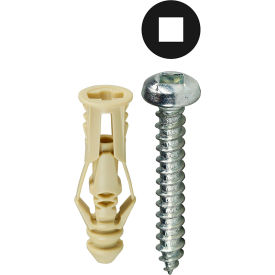 L.H.Dottie® Triple Grip Anchor Kit w/ Square Pan Head Screw #6 Tuff Pack 201 Pieces TG6KSQTP