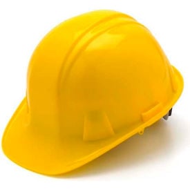 Yellow Cap Style 4 Point Ratchet Suspension Hard Hat - Pkg Qty 16 HP14130