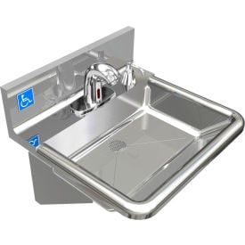 BSM Inc. ADA SS Hand Sink 1 Station with Electronic Faucet Wall Mount 19-3/8