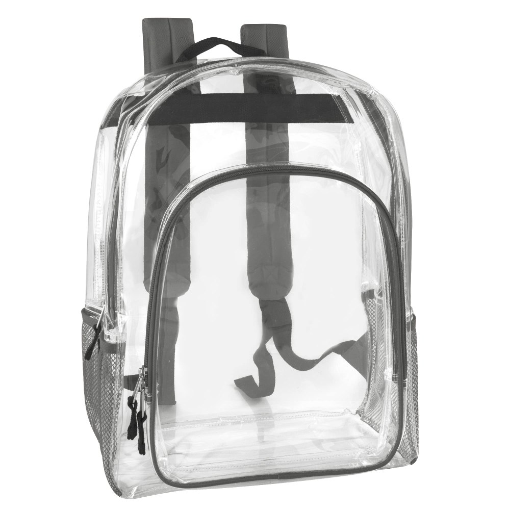 Trailmaker Heavy-Duty Clear Backpack, Gray Trim (Min Order Qty 5) MPN:4695GRY