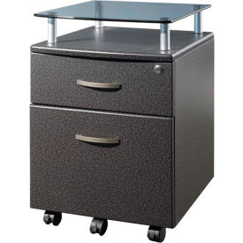 Techni Mobili Rolling Glass Top File Cabinet 14