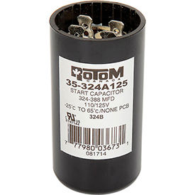 Rotom 324B 324-388 MFD 110/125V Start Capacitor Round 324B