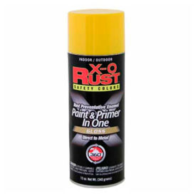 X-O Rust 12 oz. Aerosol Can Safety Colors Paint & Primer In One Safety Yellow Flat - 125838 125838