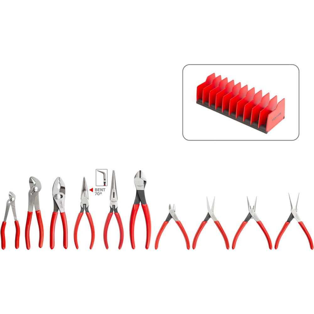 Plier Sets, Plier Type Included: Gripping, Cutting, Mini , Container Type: None , Handle Material: Non-Slip Grips , Includes: 10 pliers , Insulated: No  MPN:PLR99204