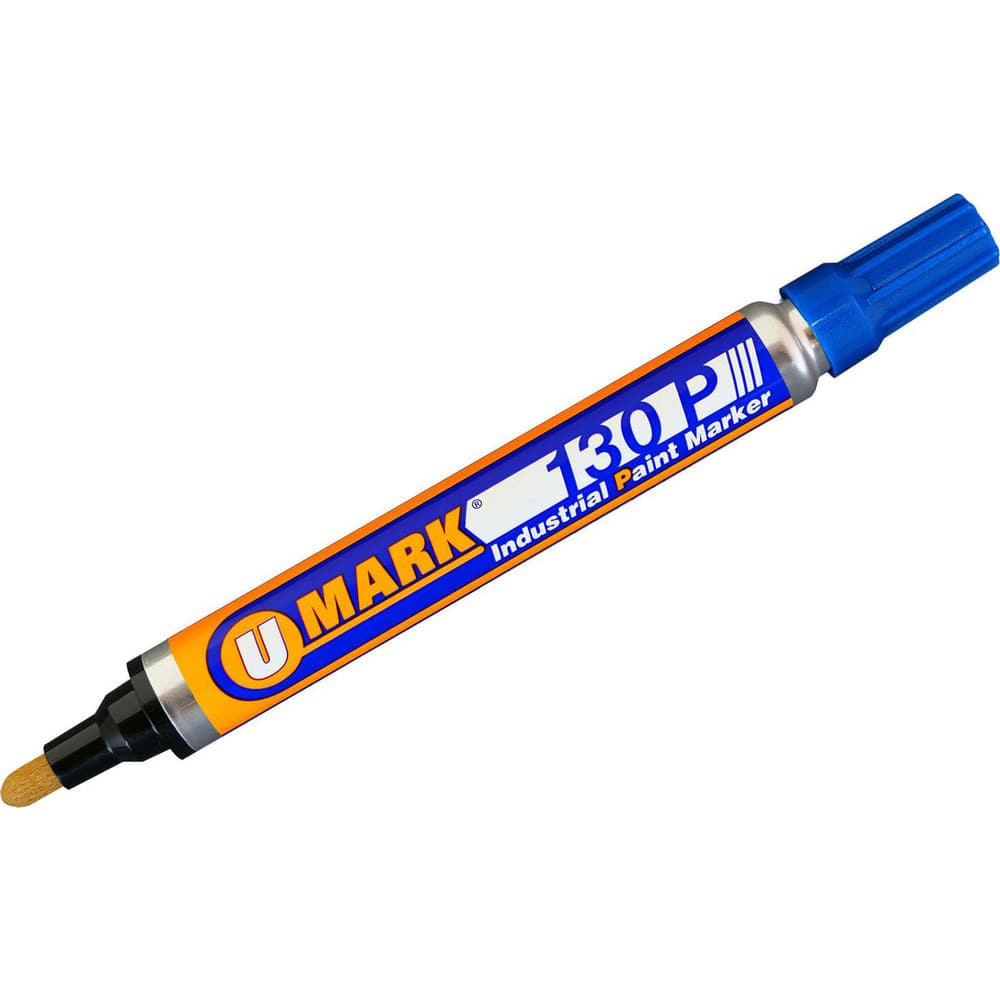 Markers & Paintsticks, Marker Type: Liquid Paint Marker, Tip Shape: Bullet, Chisel, Color: Blue, Ink Type: Oil Base, Tip Type: Reversible, Bullet, Chisel MPN:13002