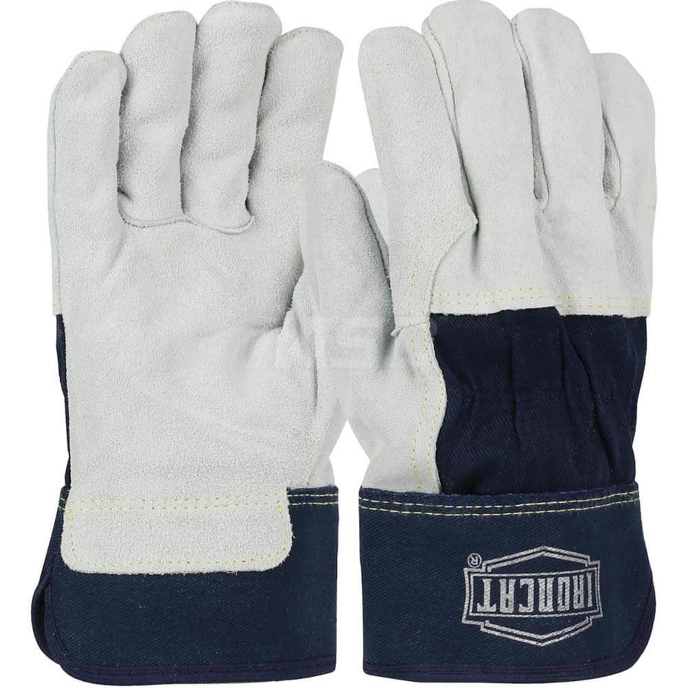 Welding Gloves: Size Medium, Uncoated, Split Cowhide Leather, Mining & Transportation Application MPN:IC65/M