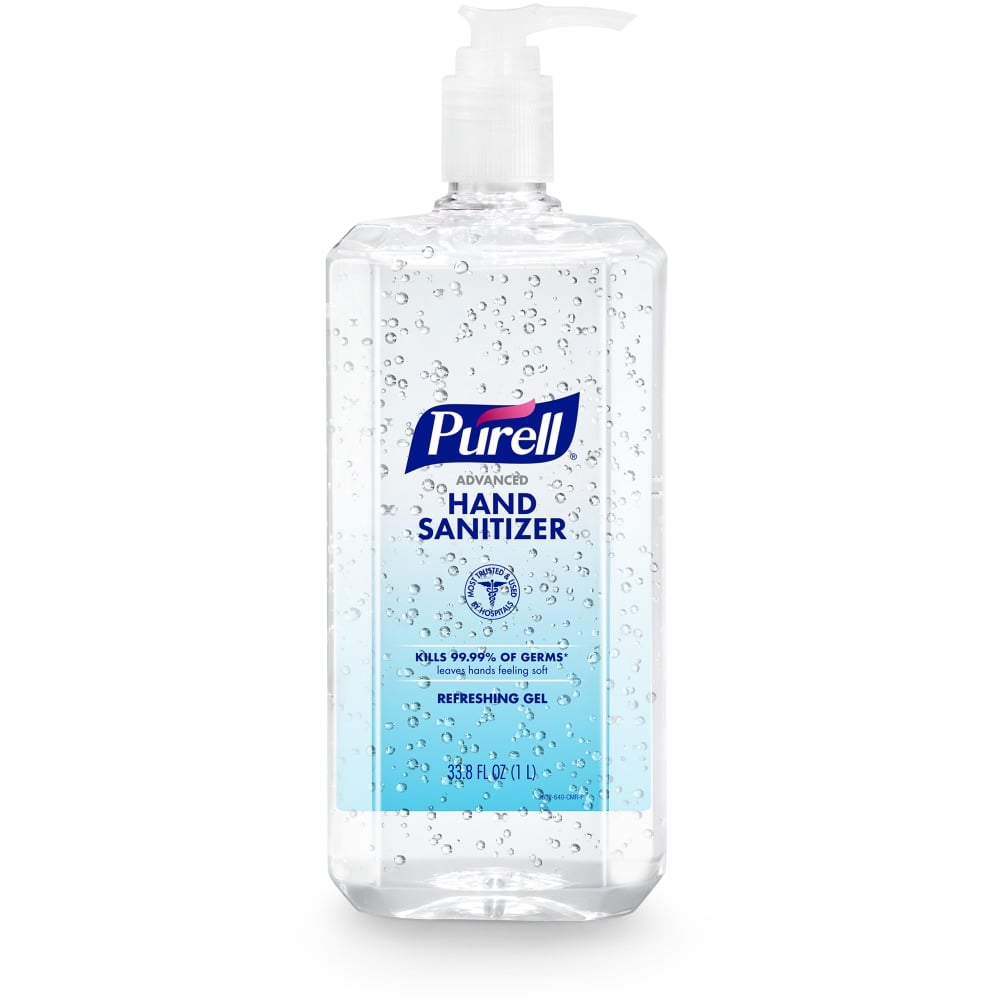 Purell Advanced Hand Sanitizer Refreshing Pump Bottle Gel, Clean Scent, 1 Liter (Min Order Qty 5) MPN:9632-04-CMREA