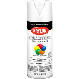 Krylon® Colormaxx™ Paint & Primer 12 oz. Semi-Gloss-White - Pkg Qty 6 K05580007