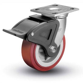 Colson® 4 Series Swivel Plate Caster 4.05109.929 BRK4 Polyurethane With Brake 5