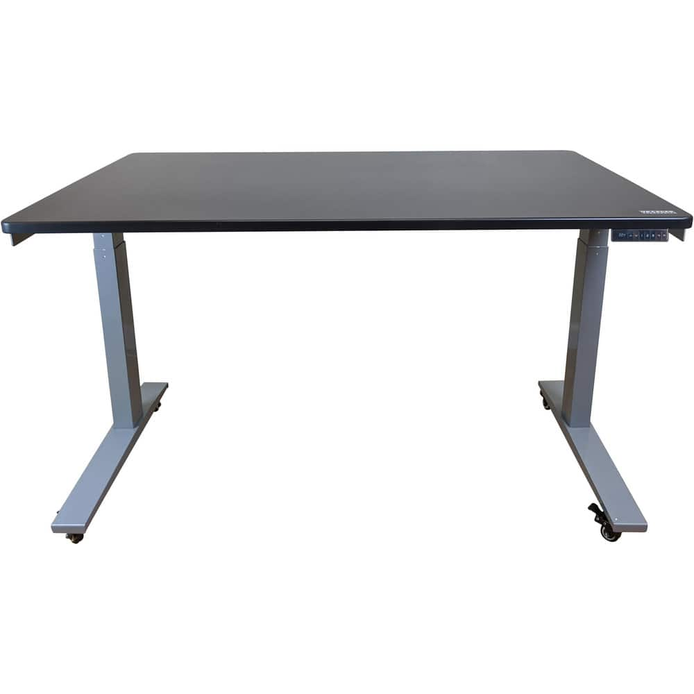 Double Pedestal Desk: MDF Top, Gray & Black MPN:RU2GBKMDF48