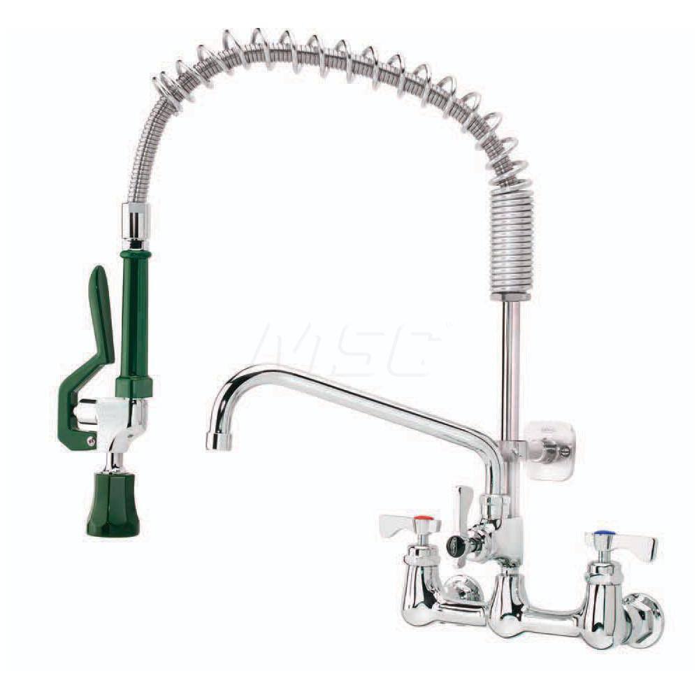 Kitchen & Bar Faucets, Type: Wall Mount Pre-Rinse , Style: Pre-Rinse , Mount: Wall , Design: Wall Mount , Handle Type: Lever  MPN:18-725L