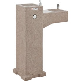 GoVets™ Outdoor Bi-Level Pedestal Drinking Fountain ADA Rotocast Granite Finish 604603