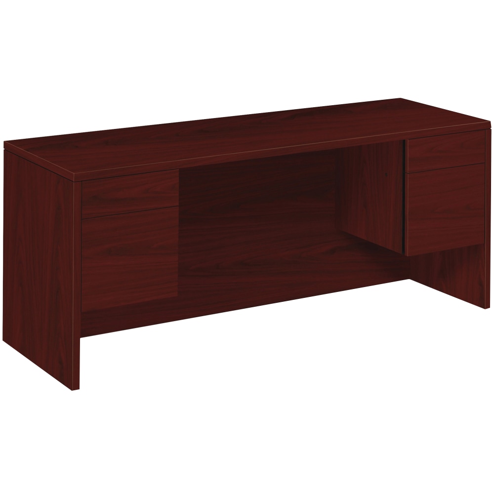 HON 10500 72inW Kneespace Computer Desk Credenza, Mahogany MPN:10543NN