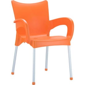 Siesta Romeo Resin Dining Arm Chair Orange - Pkg Qty 2 ISP043-ORA