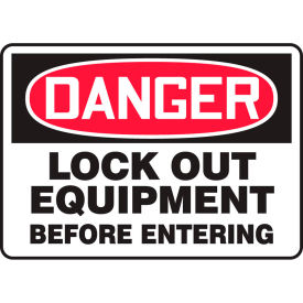 Accuform MLKT015VP Danger Sign Lockout Equipment Before Entering 14