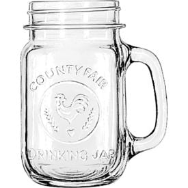 Libbey Glass 97085 - Glass County Fair Drinking Jar 16.5 Oz. 12 Pack 97085