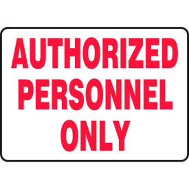 Accuform MADM499VS Authorized Personnel Only Sign 14