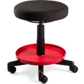 Bevco® V3 Value-Line Maintenance Repair Shop Stool w/ Adj. Height Backless Fabric Seat Black V3081F