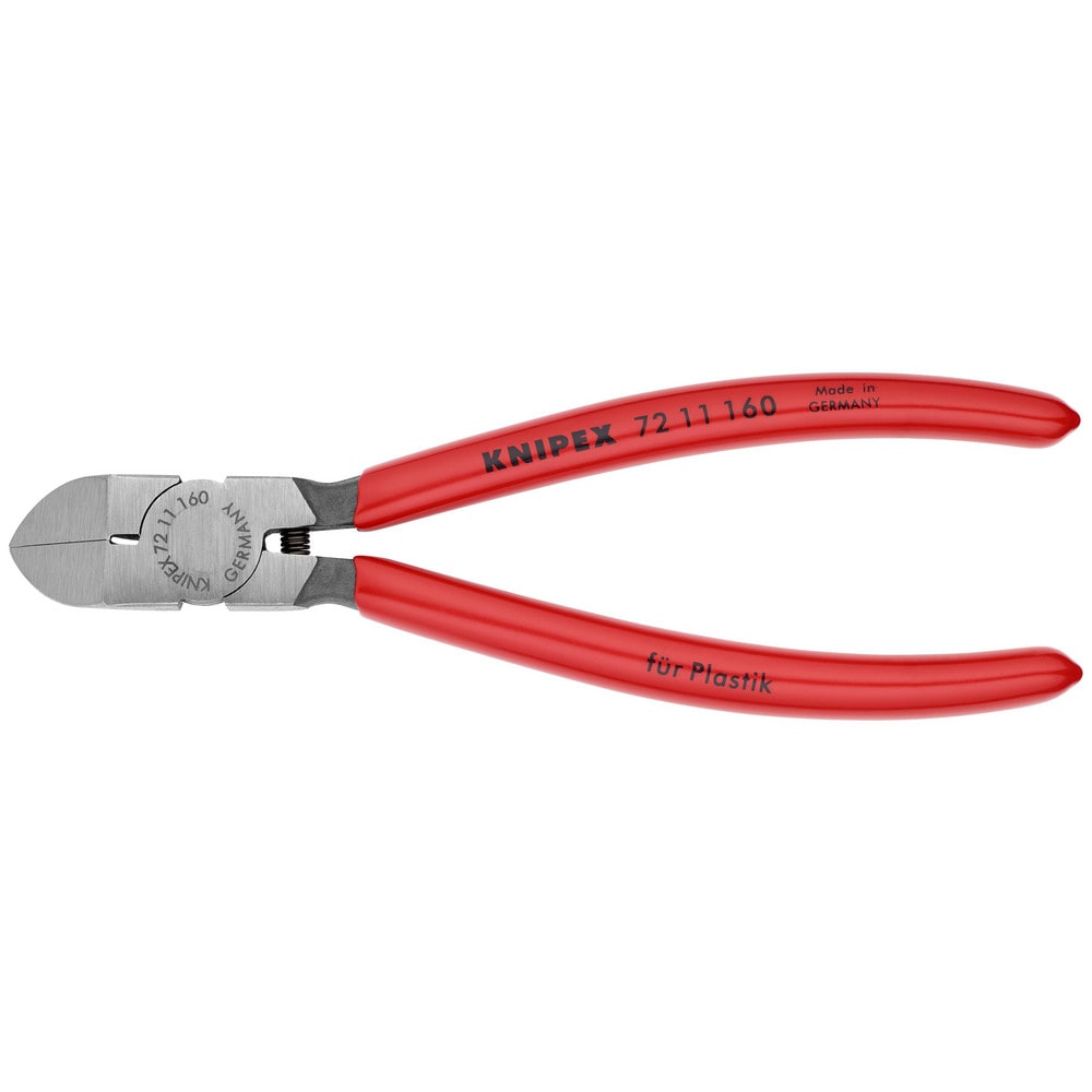 Cutting Pliers, Insulated: No , Overall Length (Inch): 5-1/2in , Head Style: Cutter, Diagonal , Cutting Style: Standard , Handle Color: Red  MPN:72 11 160