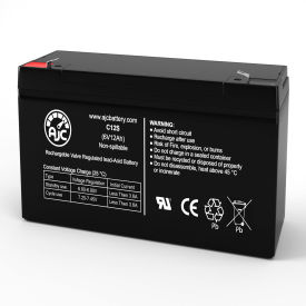 AJC® Panasonic LC-P0612Pa Sealed Lead Acid Replacement Battery 12Ah 6V F1 AJC-C12S-J-0-172709