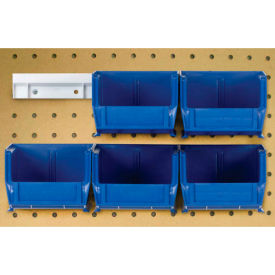 Quantum Storage Hang & Stack Bins w/ 2 Rails & 6 Bins 5-3/8