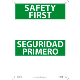 Bilingual Plastic Sign - Safety First Blank ESSF1RB