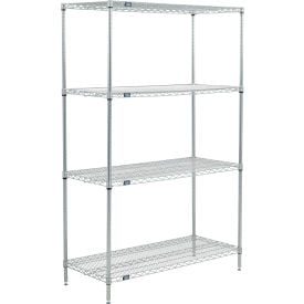 Nexel® 4 Shelf Poly-Z-Brite® Wire Shelving Unit Starter 30