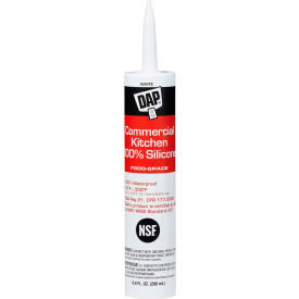 DAP® Commercial Kitchen 100 Silicone Sealant - 9.8 oz. White - 7079808656 - Pkg Qty 12 7079808656