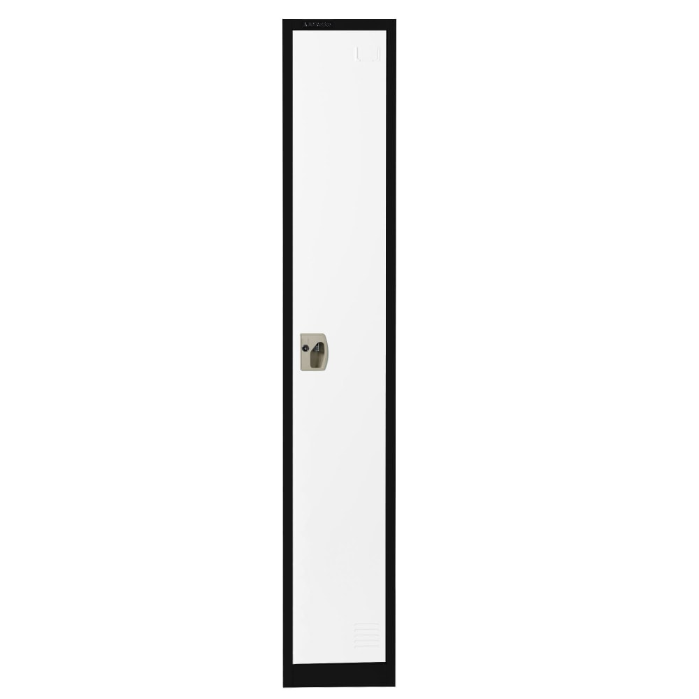 Alpine AdirOffice 1-Tier Steel Lockers, 72inH x 12inW x 12inD, Black/White, Pack Of 4 Lockers MPN:ADI629-201-B-W-PKG-4