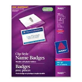 Avery® Clip Style Name Badges 2-1/4