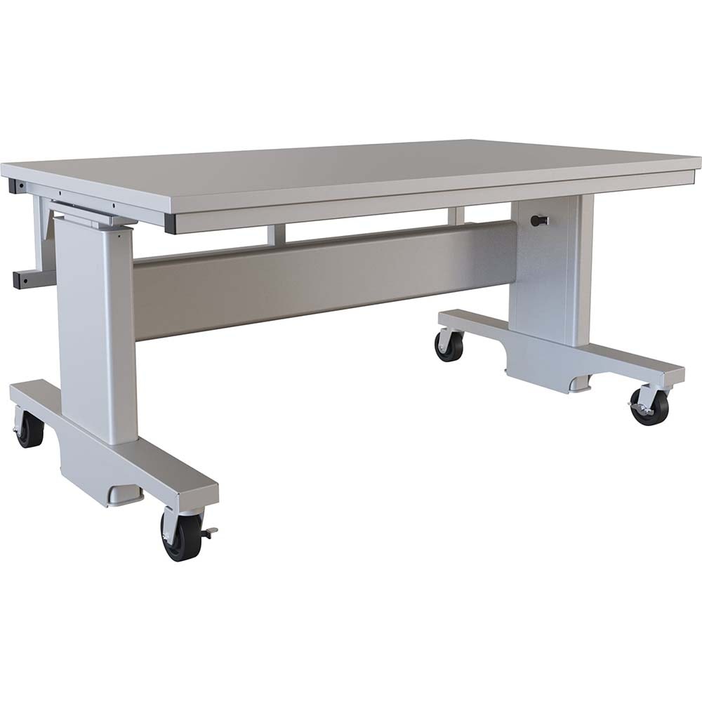 Mobile Work Benches, Bench Type: Manual Pin Height Adjustable Workstation , Depth (Inch): 36 , Leg Style: C-Leg (Cantilever), Manual Height Adjustment MPN:AFH3660-FE-3M