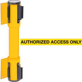 WallPro Twin Wall Mount Retractable Belt Barrier Yellow Case W/10' Yellow 