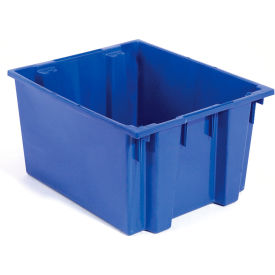 GoVets™ Stack and Nest Storage Container SNT300 No Lid 29-1/2 x 19-1/2 x 15 Blue - Pkg Qty 3 319BL274