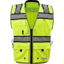GSS Safety ONYX Class 2 Surveyor's Safety Vest-Lime-3XL 1511-3XL