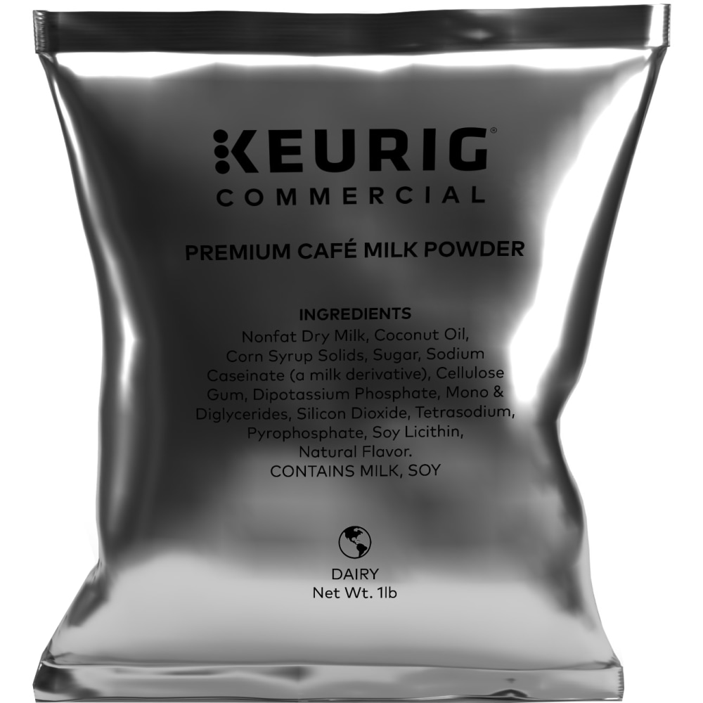 Keurig Premium Cafe Milk Powder, Original, 16 Oz, Case Of 12 Bags MPN:5000370311