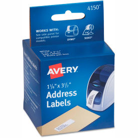 Avery® Thermal Printer Labels Address 1-1/8 x 3-1/2 White 260 Labels/Box 4150