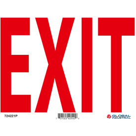 GoVets™ Exit Sign 10''W x 7''H Pressure Sensitive Vinyl 221P724