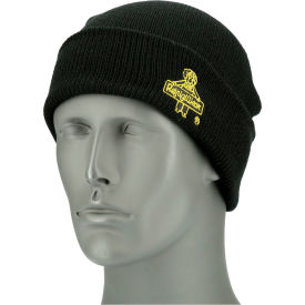 RefrigiWear® Watch Cap w/ Logo One Size Black & Gold 0045RGLDOSA