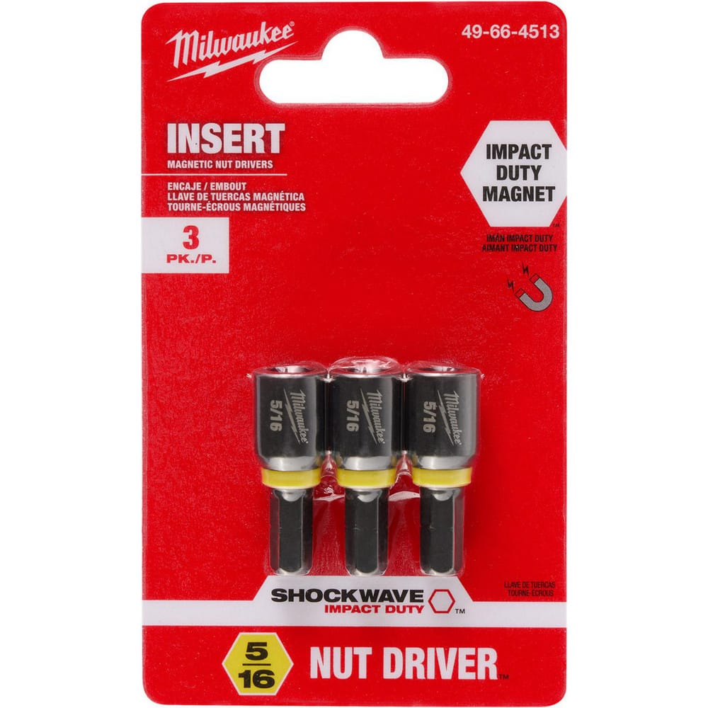 Power & Impact Screwdriver Bit Sets, Bit Type: Impact Nut Driver , Point Type: Hex , Drive Size: 5/16 , Overall Length (Inch): 1-3/8  MPN:49-66-4513