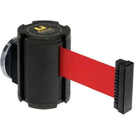 Lavi Industries Magnetic Retractable Belt Barrier Black Wrinkle Case W/15' Red Belt 15/RD/MG/WB/ME