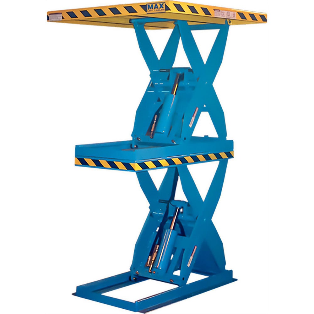 Stationary Lift Tables, Overall Length: 48.00in , Lift Mechanism: Hydraulic , Overall Height: 86.5in , Body Material: Steel , Load Capacity: 2000lb  MPN:BM-MDH-2K-86.5R