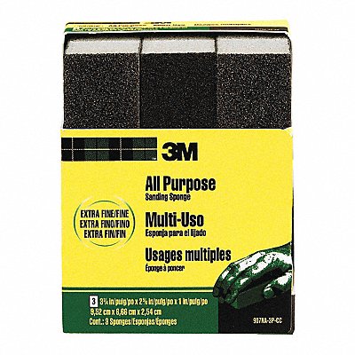 Sanding Sponge 3 3/4 L 2 5/8 W PK6 MPN:907NA-3P-CC