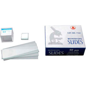 AmScope BS-50P-S 50 pcs. Pre-Cleaned Blank Glass Microscope Slides and 100 pcs. Square Cover Slips BS-50P-S